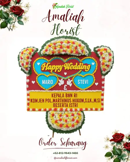 Papan Bunga Pernikahan Ngawonggo